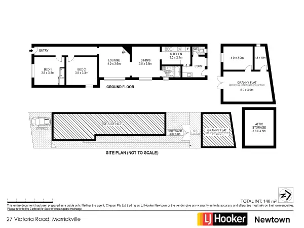 Floorplan of Homely semi-detached listing, 27 Victoria Road, Marrickville NSW 2204