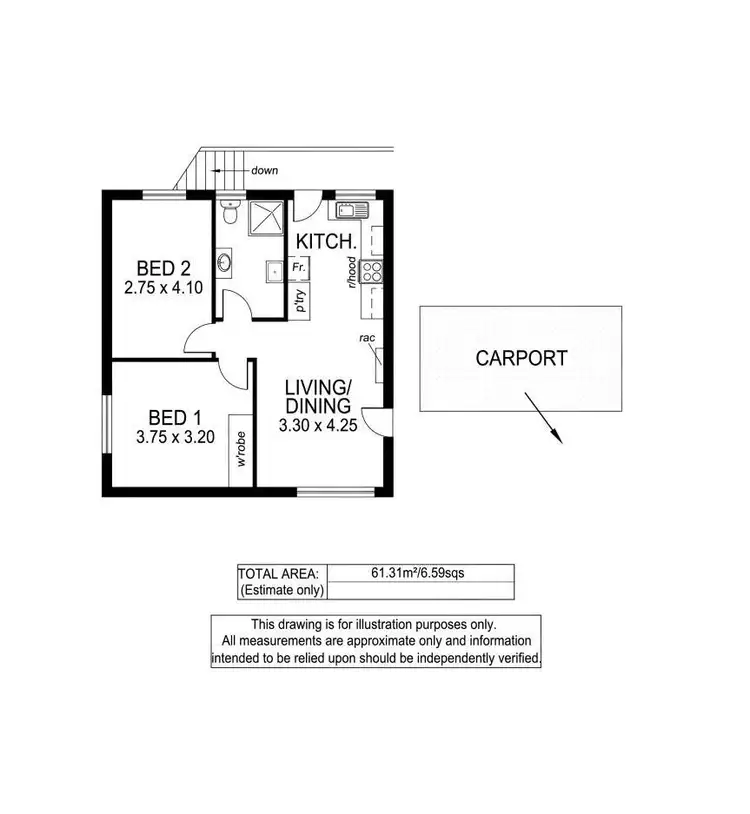 Floorplan of Homely unit listing, 7/32 William Street, South Plympton SA 5038