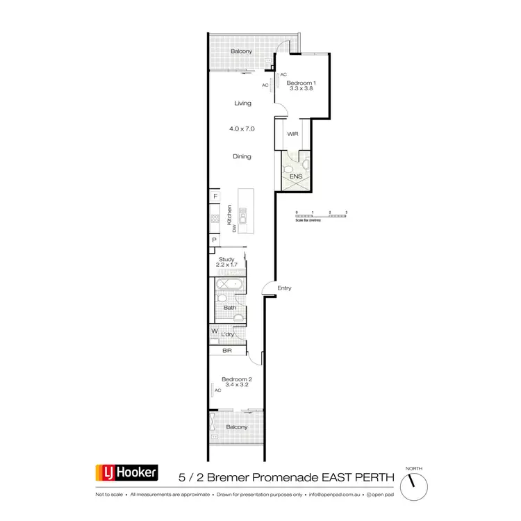 Floorplan of Homely apartment listing, 5/2 Bremer Promenade, East Perth WA 6004