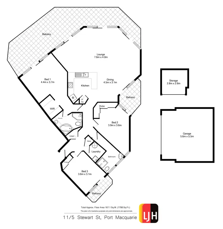 Floorplan of Homely unit listing, 11/5 Stewart Street, Port Macquarie NSW 2444