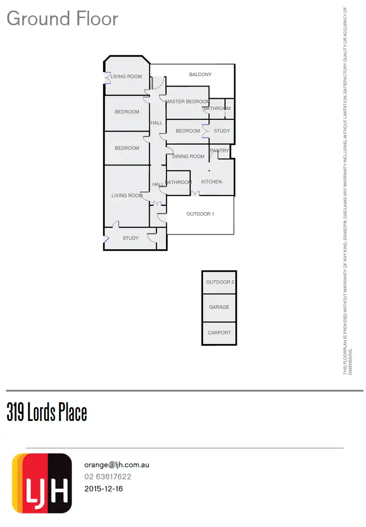 Floorplan of Homely house listing, 319 Lords Place, Orange NSW 2800