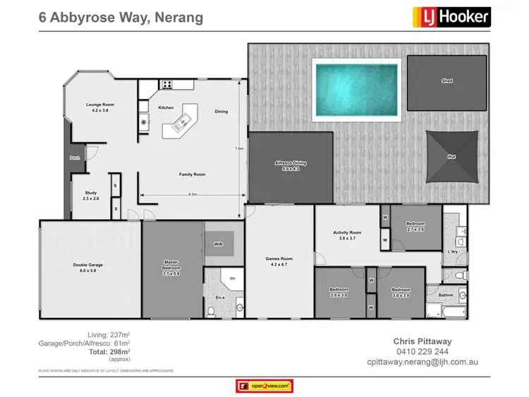 Floorplan of Homely house listing, 6 Abbey Rose Way, Nerang QLD 4211
