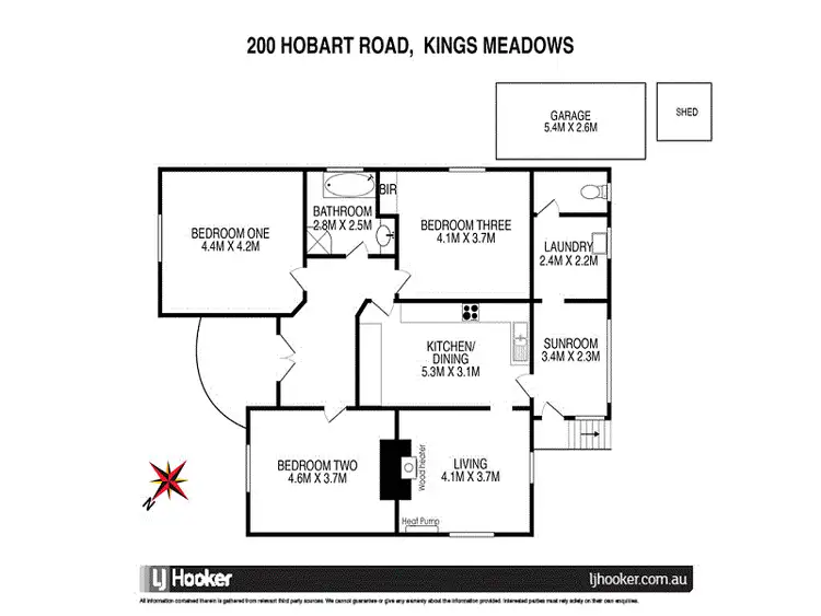 Floorplan of Homely house listing, 200 Hobart Road, Kings Meadows TAS 7249