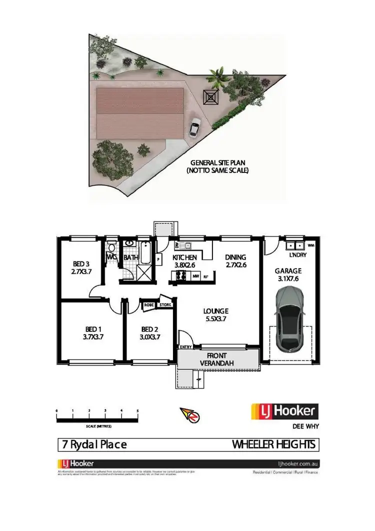 Floorplan of Homely house listing, 7 Rydal Place, Wheeler Heights NSW 2097