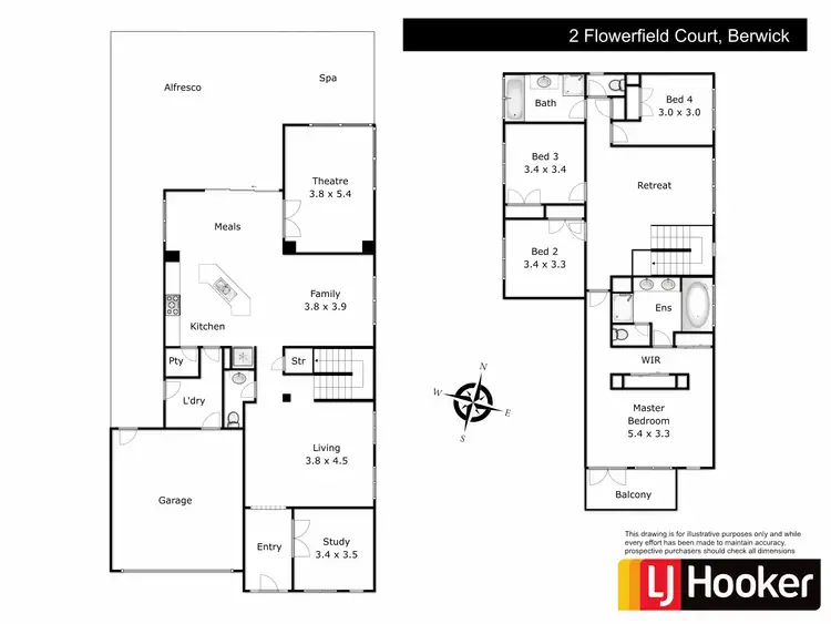 Floorplan of Homely house listing, 2 Flowerfield Court, Berwick VIC 3806