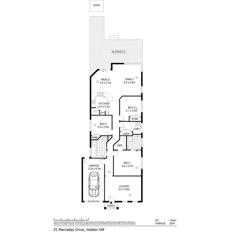 Floorplan of Homely house listing, 25 Mercedes Drive, Holden Hill SA 5088