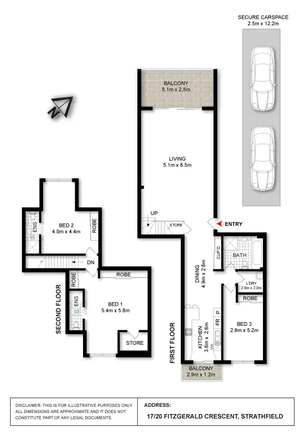 Floorplan of Homely apartment listing, 17/20 Fitzgerald Crescent, Strathfield NSW 2135