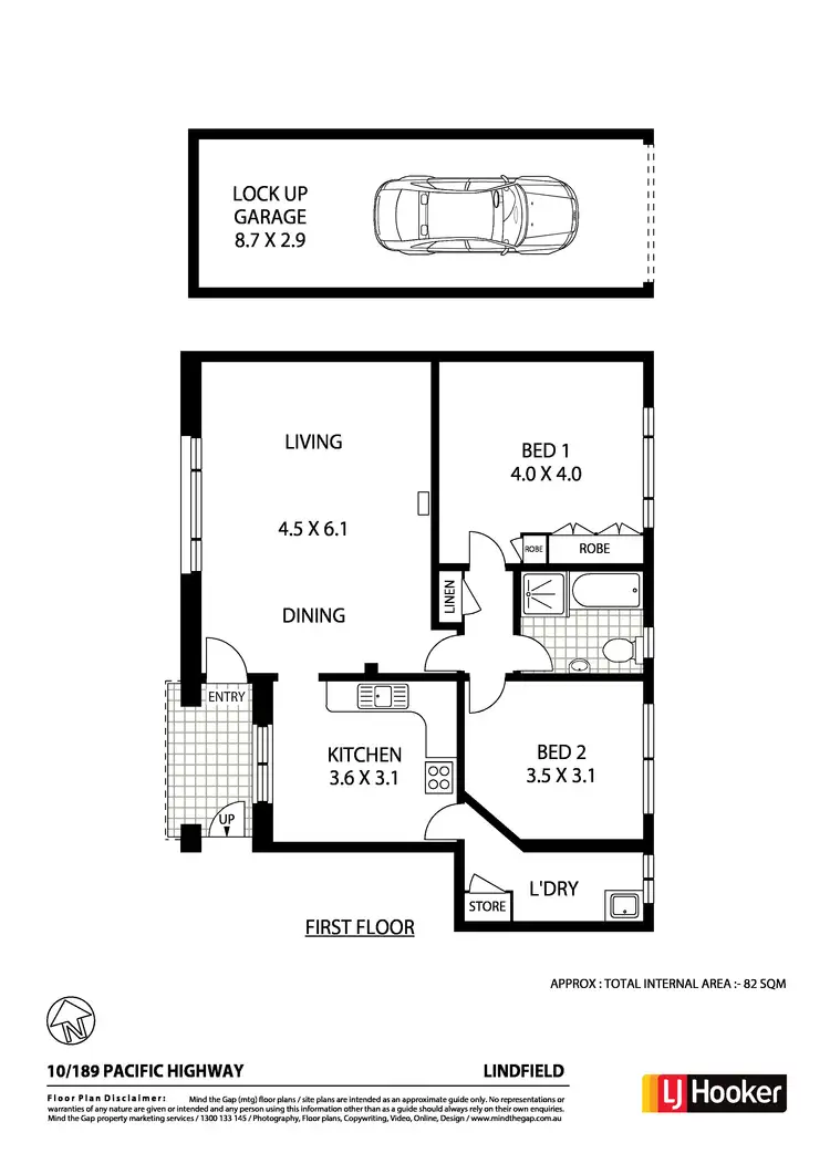 Floorplan of Homely unit listing, 10/189 Pacific Highway, Lindfield NSW 2070