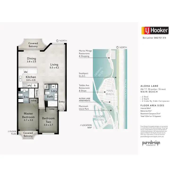 Floorplan of Homely unit listing, 46/11 Breaker Street, Main Beach QLD 4217
