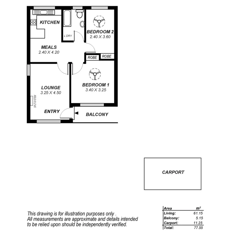 Floorplan of Homely unit listing, 16/206 North East Road, Klemzig SA 5087
