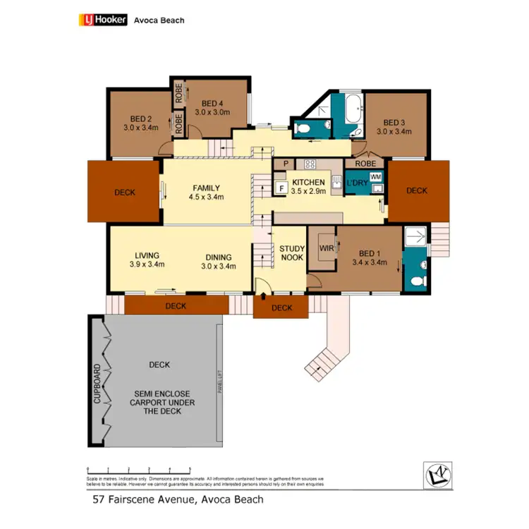 Floorplan of Homely house listing, 57 Fairscene Crescent, Avoca Beach NSW 2251