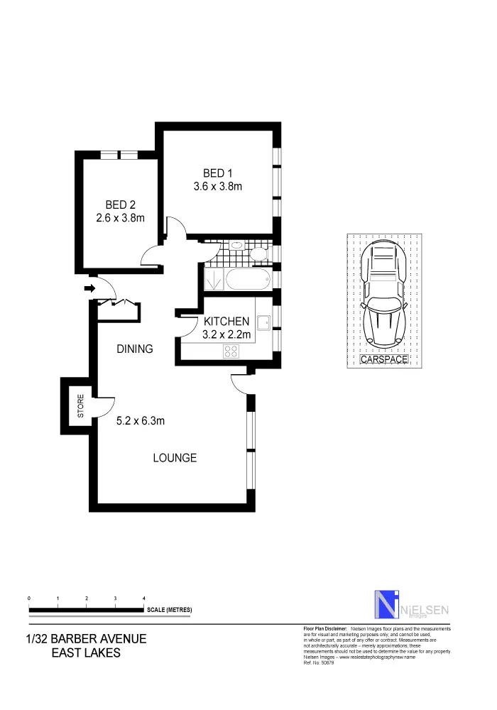 Floorplan of Homely unit listing, Unit 1/32 Barber Avenue, Eastlakes NSW 2018