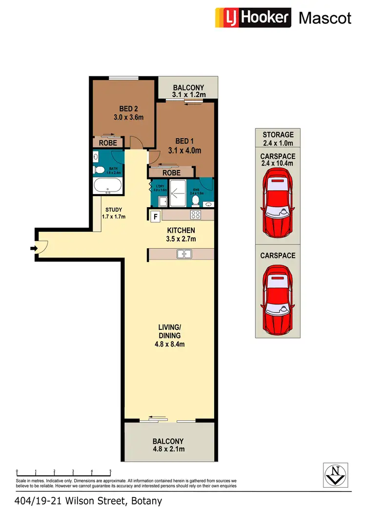 Floorplan of Homely apartment listing, 404/19-21 Wilson Street, Botany NSW 2019
