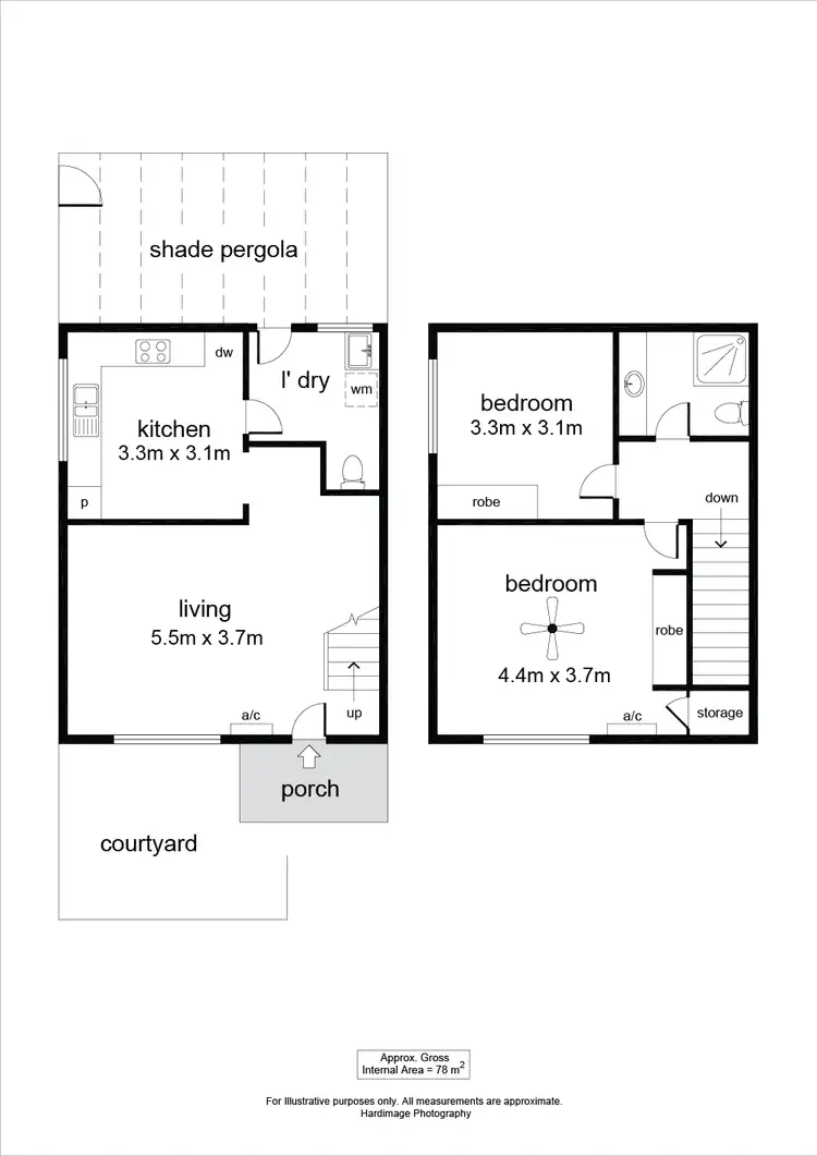 Floorplan of Homely townhouse listing, 1/15 Graham Street, Glanville SA 5015