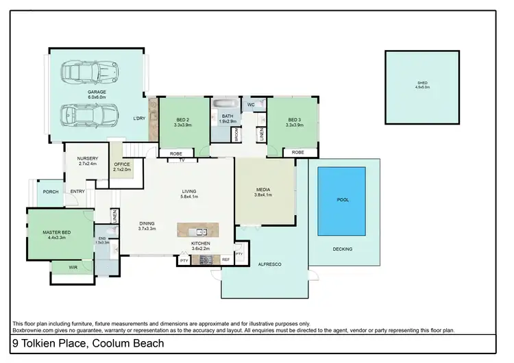 Floorplan of Homely house listing, 9 Tolkien Place, Coolum Beach QLD 4573