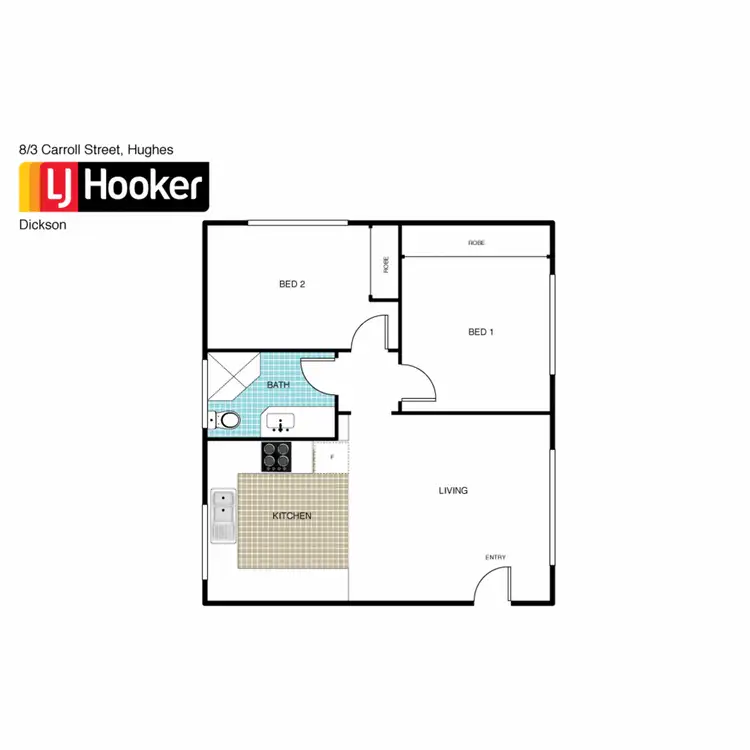 Floorplan of Homely unit listing, 8/3 Carroll Street, Hughes ACT 2605