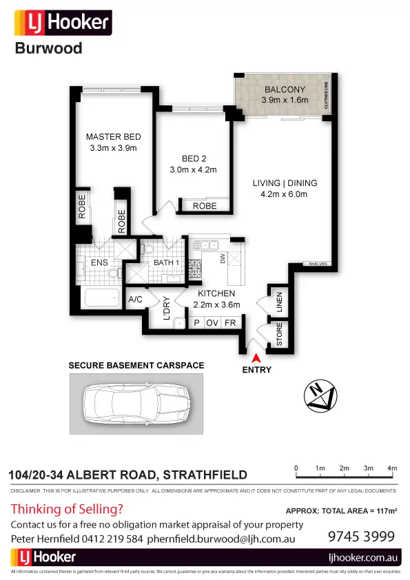 Floorplan of Homely unit listing, 104/20-34 Albert Road, Strathfield NSW 2135