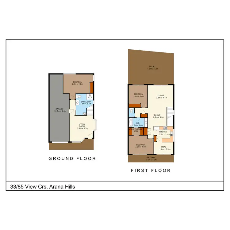 Floorplan of Homely townhouse listing, 33/85 View Crescent, Arana Hills QLD 4054