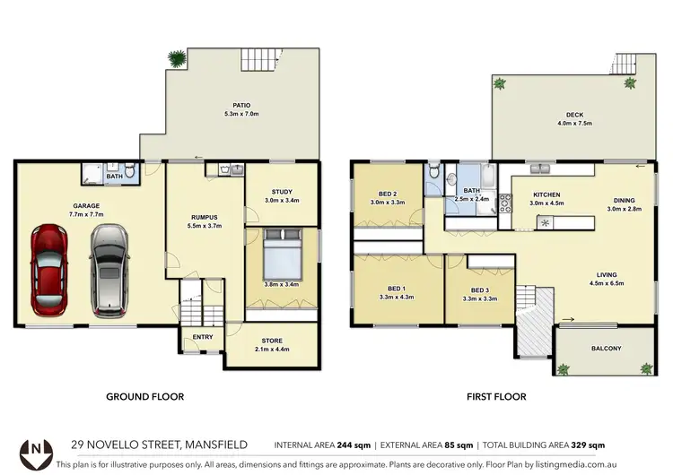 Floorplan of Homely house listing, 29 Novello Street, Mansfield QLD 4122