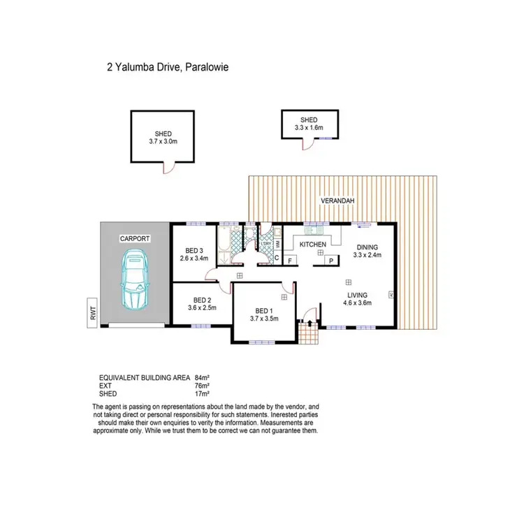 Floorplan of Homely house listing, 2 Yalumba Drive, Paralowie SA 5108