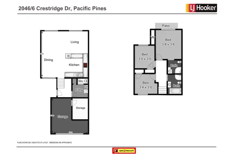 Floorplan of Homely townhouse listing, 2046/6 Crestridge Crescent, Oxenford QLD 4210