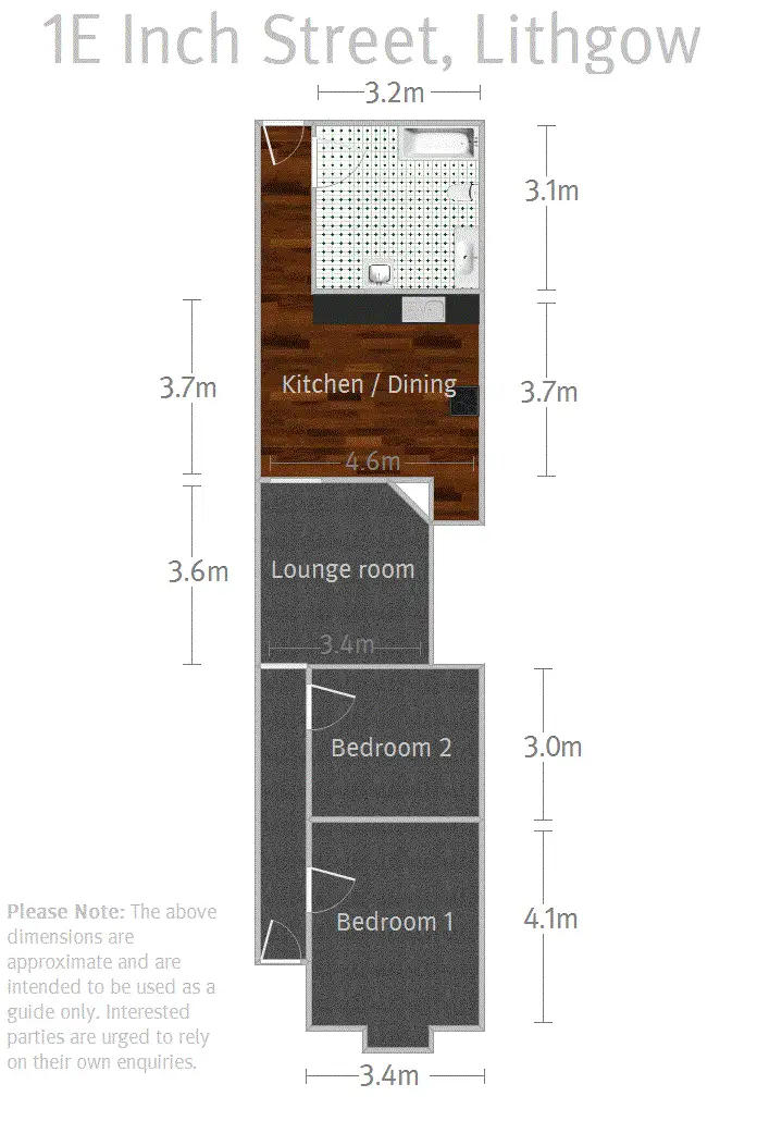 Floorplan of Homely semi-detached listing, 1E Inch Street, Lithgow NSW 2790