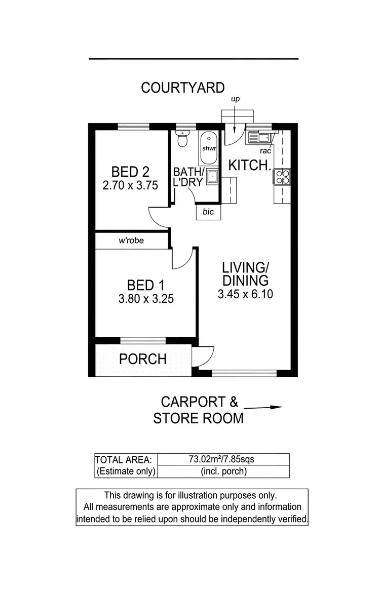 Floorplan of Homely unit listing, 4/3 Second Avenue, Glenelg East SA 5045