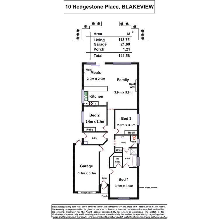 Floorplan of Homely house listing, 10 Hedgestone Place, Blakeview SA 5114