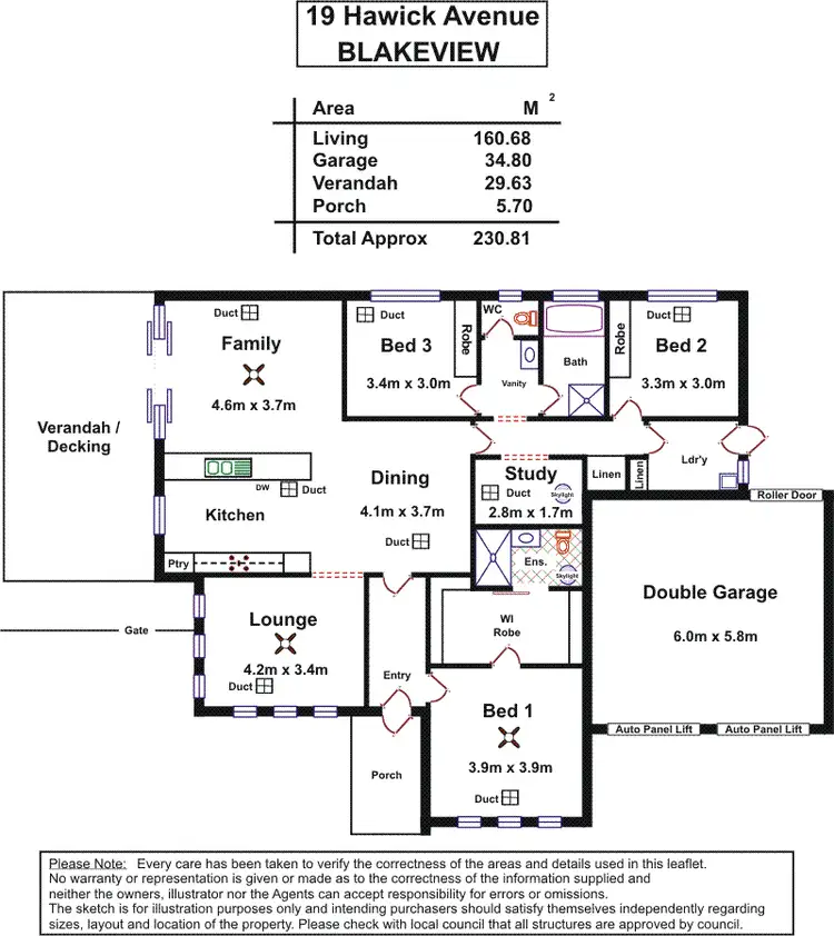 Floorplan of Homely house listing, 19 Hawick Avenue, Blakeview SA 5114