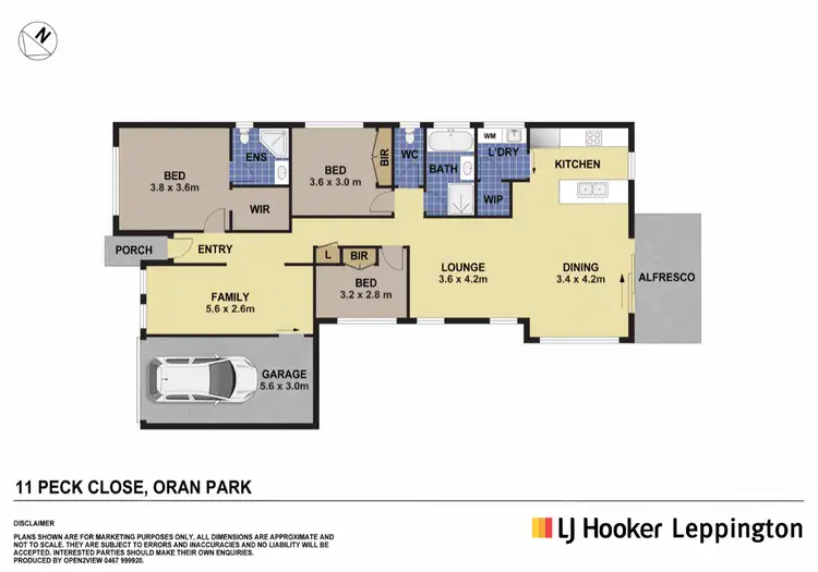 Floorplan of Homely house listing, 11 Peck Close, Oran Park NSW 2570