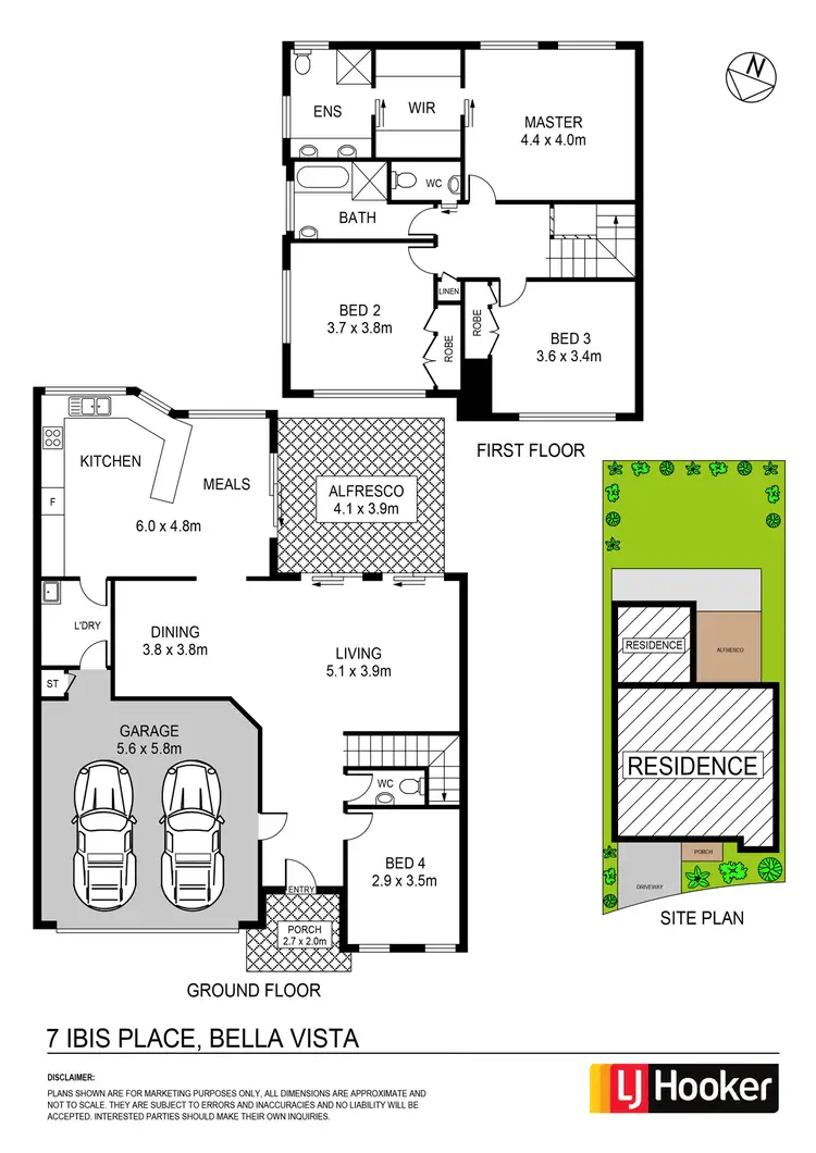 Floorplan of Homely house listing, 7 Ibis Place, Bella Vista NSW 2153