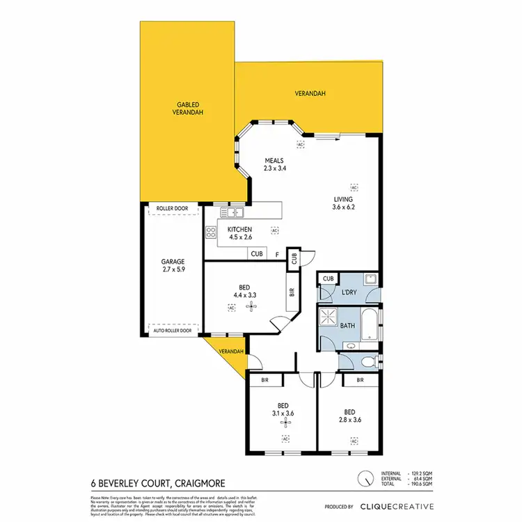 Floorplan of Homely house listing, 6 Beverley Court, Craigmore SA 5114