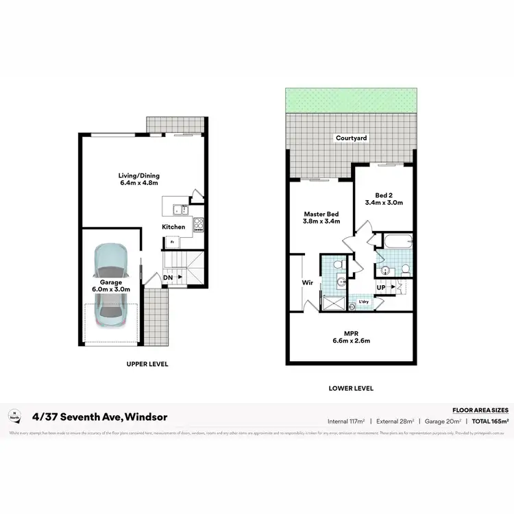 Floorplan of Homely townhouse listing, 4/37 Seventh Avenue, Windsor QLD 4030