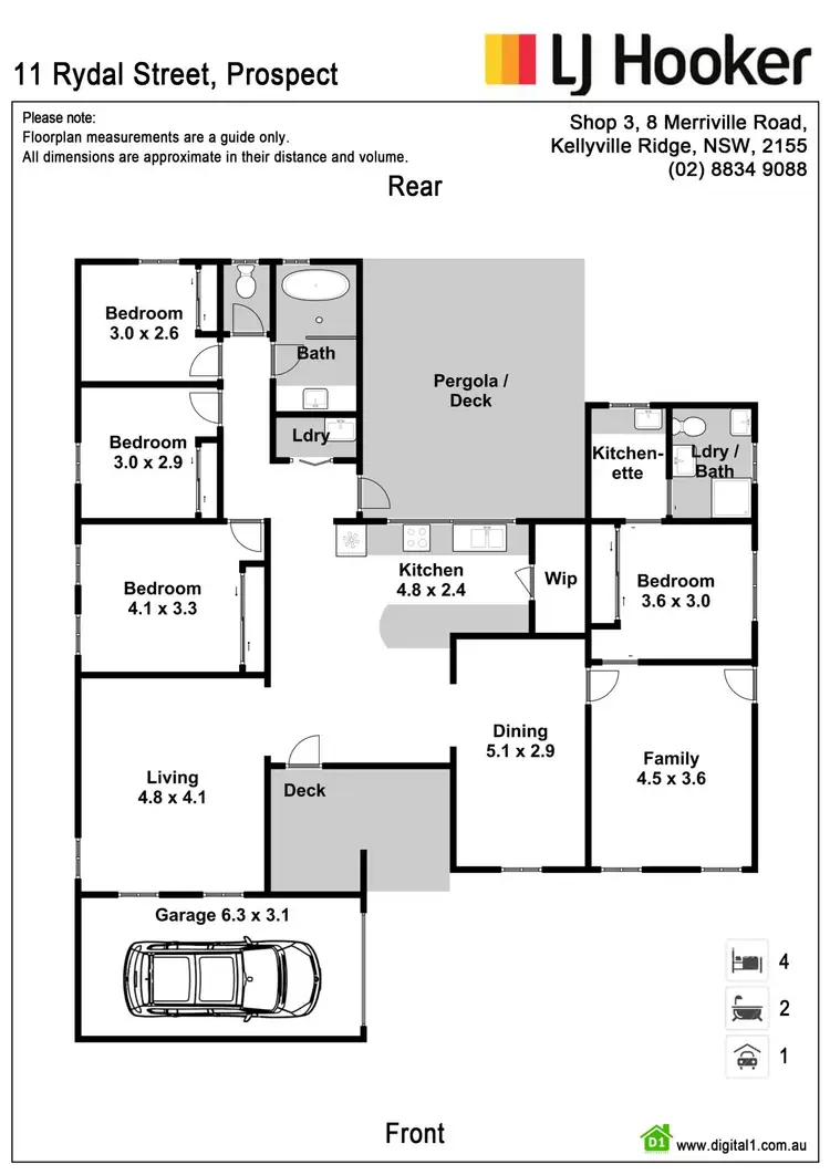 Floorplan of Homely house listing, 11 Rydal Street, Prospect NSW 2148