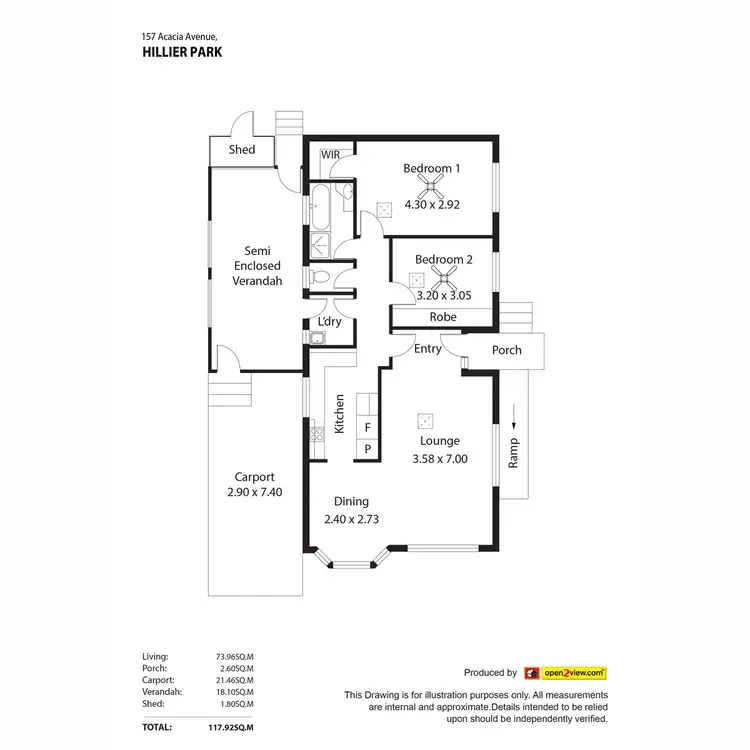 Floorplan of Homely house listing, 157 Acacia Avenue, Hillier SA 5116