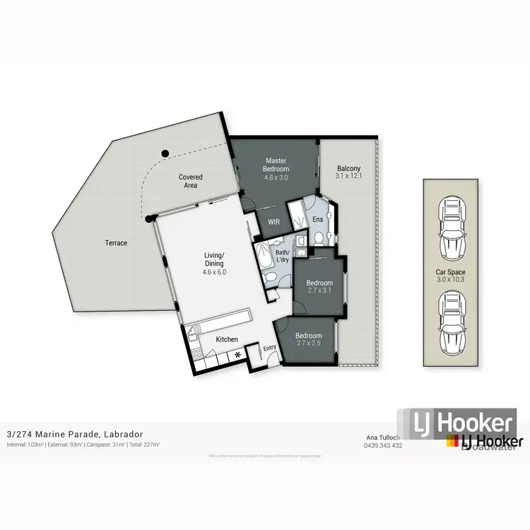 Floorplan of Homely apartment listing, 3/274 Marine Parade, Labrador QLD 4215