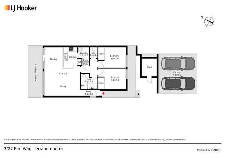 Floorplan of Homely townhouse listing, 3/27 Elm Way, Jerrabomberra NSW 2619