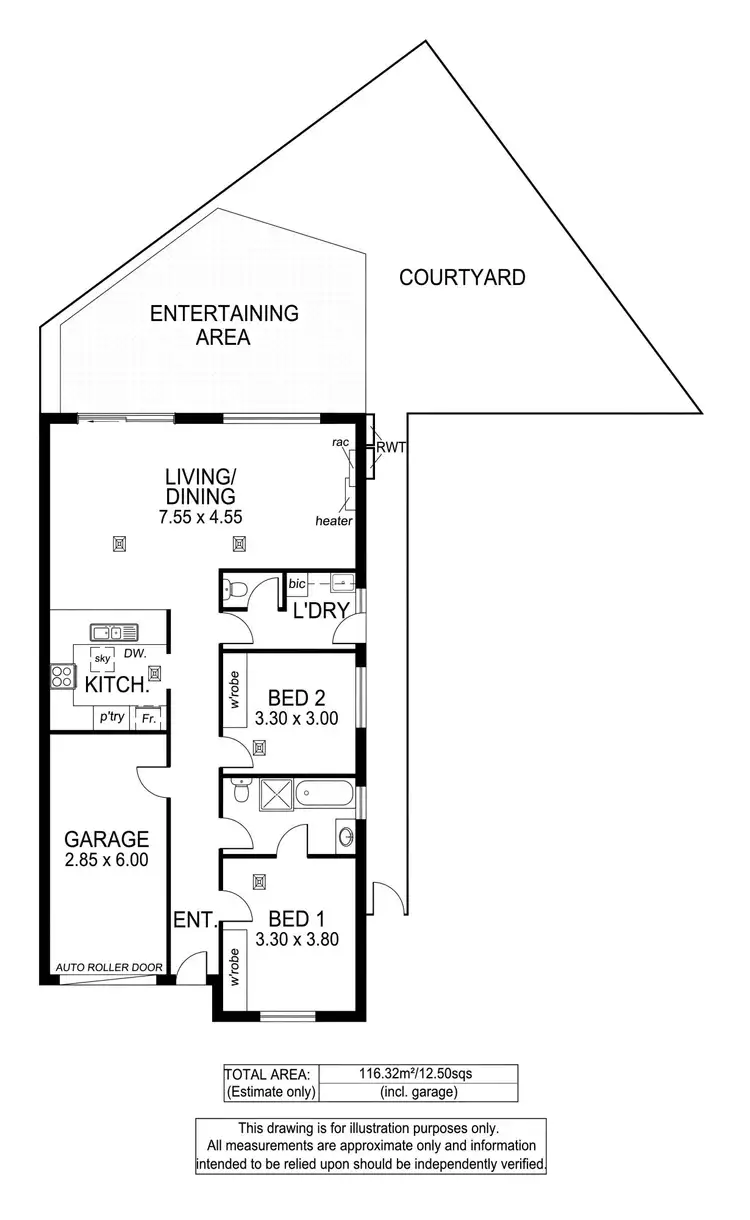 Floorplan of Homely house listing, 2/66A Birdwood Terrace, North Plympton SA 5037