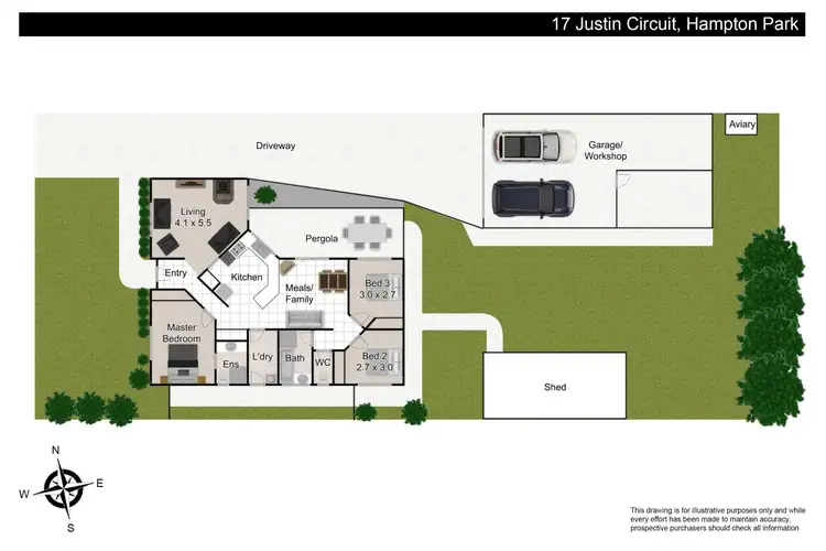 Floorplan of Homely house listing, 17 Justin Circuit, Hampton Park VIC 3976