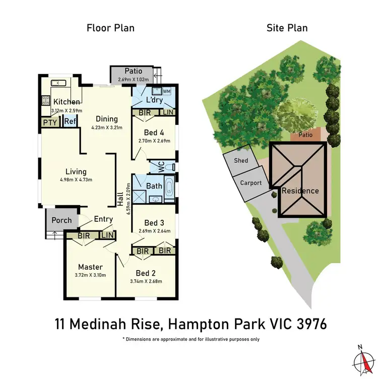 Floorplan of Homely house listing, 11 Medinah Rise, Hampton Park VIC 3976