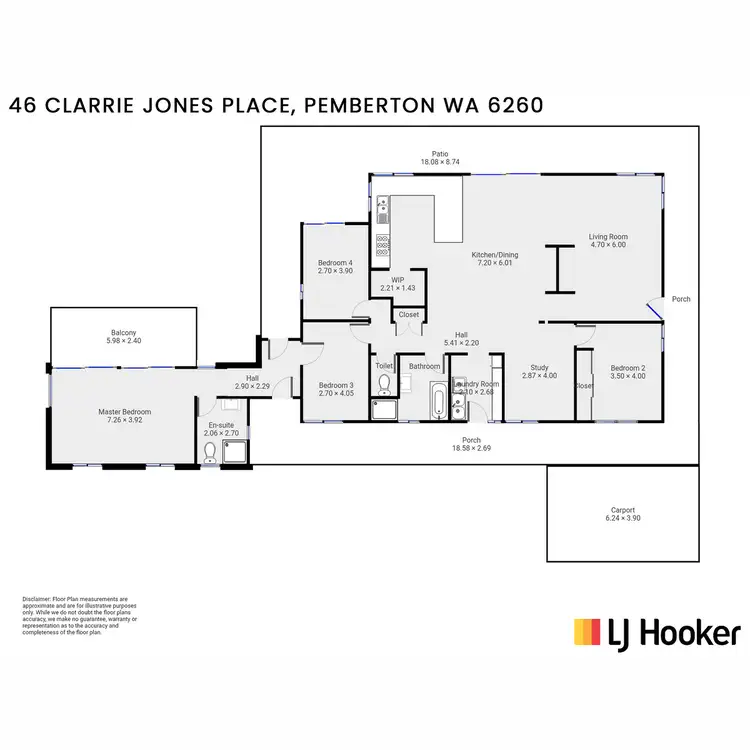 Floorplan of Homely house listing, 46 Clarrie Jones Place, Pemberton WA 6260