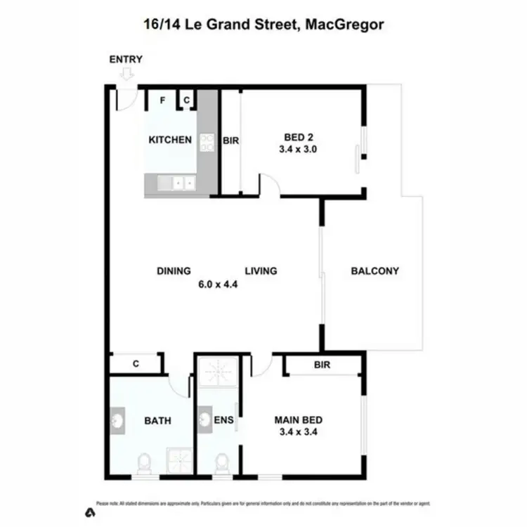 Floorplan of Homely unit listing, 16/14 Le Grand Street, Macgregor QLD 4109