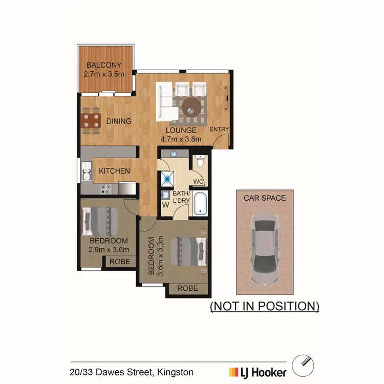 Floorplan of Homely apartment listing, 20/33 Dawes Street, Kingston ACT 2604