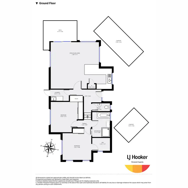 Floorplan of Homely unit listing, 2/8 Kiama Place, Blackmans Bay TAS 7052