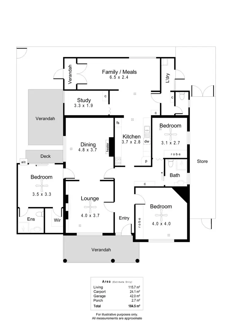 Floorplan of Homely house listing, 372 Sir Donald Bradman Drive, Brooklyn Park SA 5032