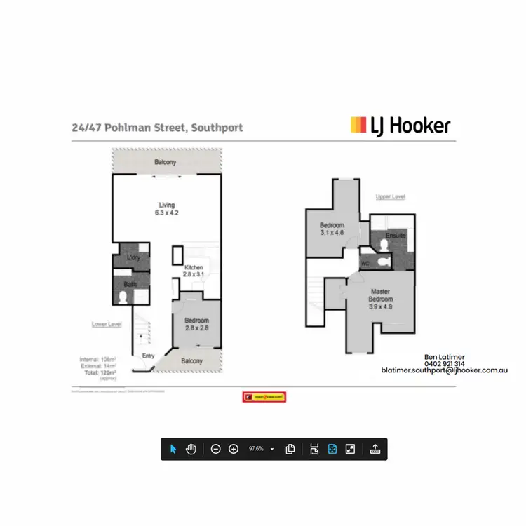 Floorplan of Homely apartment listing, 24/51 Pohlman Street, Southport QLD 4215