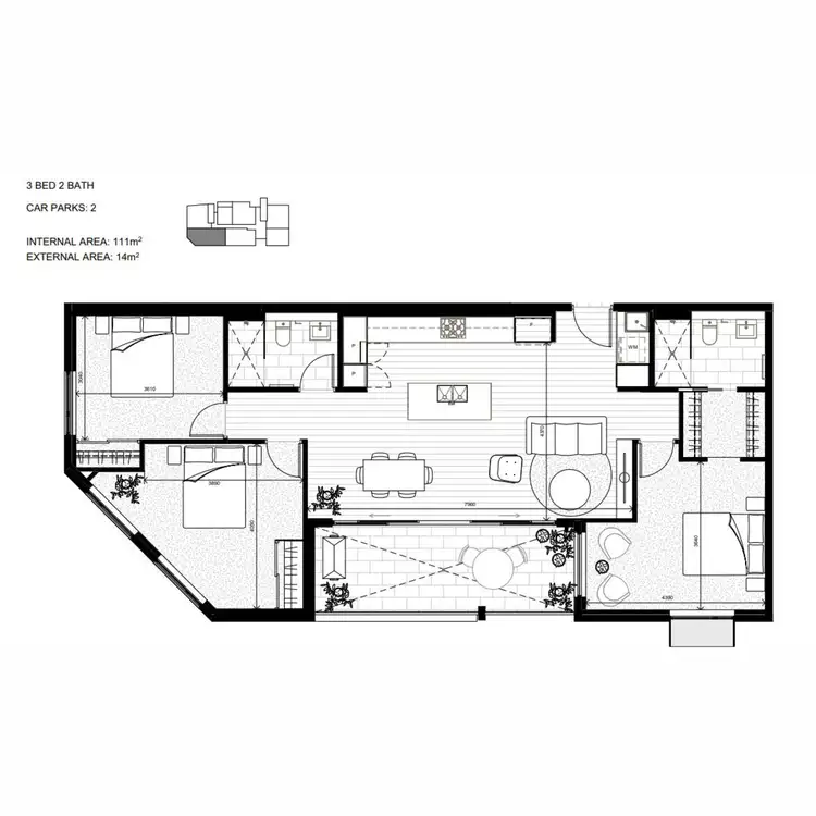Floorplan of Homely apartment listing, Address available on request