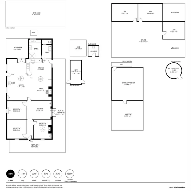 Floorplan of Homely rural property listing, 158 River Blocks Road, Yacka SA 5470
