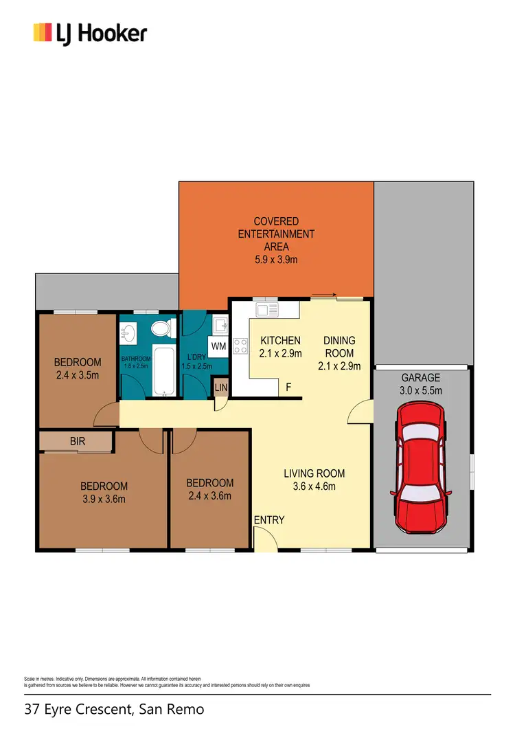 Floorplan of Homely house listing, 37 Eyre Crescent, San Remo NSW 2262