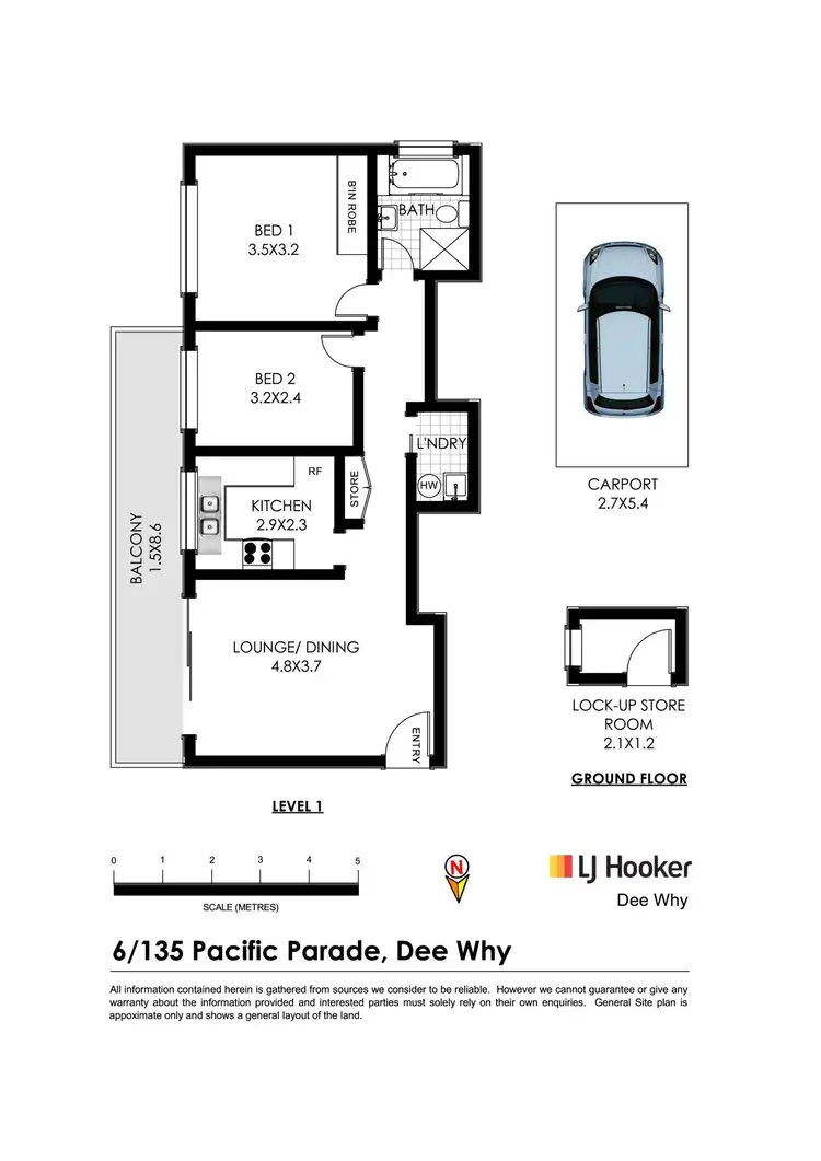 Floorplan of Homely apartment listing, 6/135 Pacific Parade, Dee Why NSW 2099